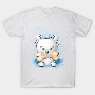 Puppy in Water Puddle T-Shirt